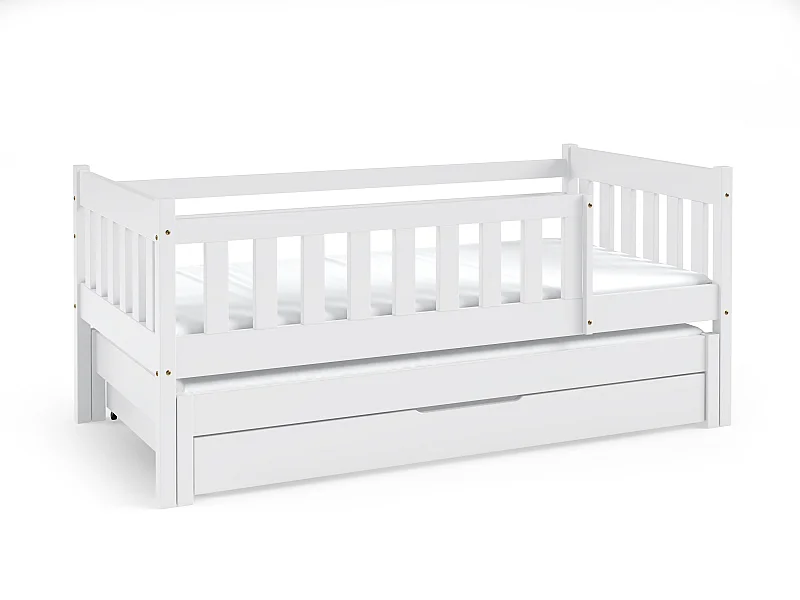 Letto singolo per bambini NELA 86x168x75 (80x160 cm) Bianco