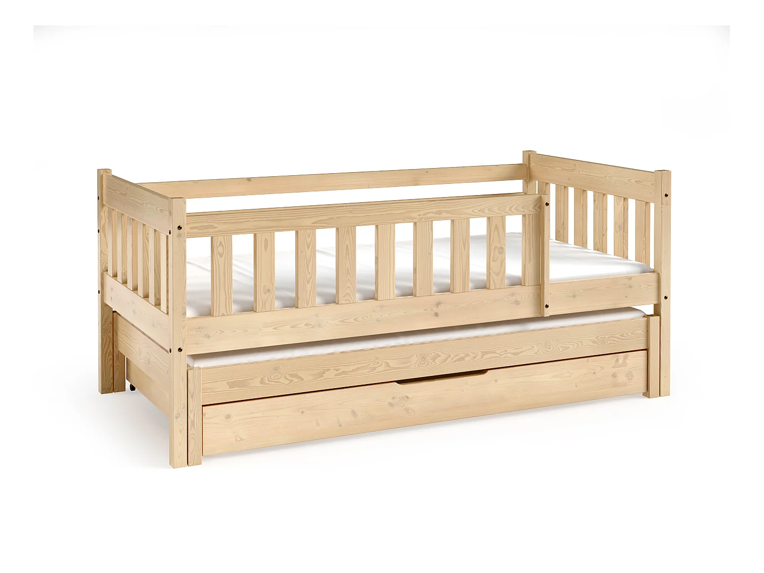 Lit simple enfant NELA 86x168x75 (80x160 Cm) Beige