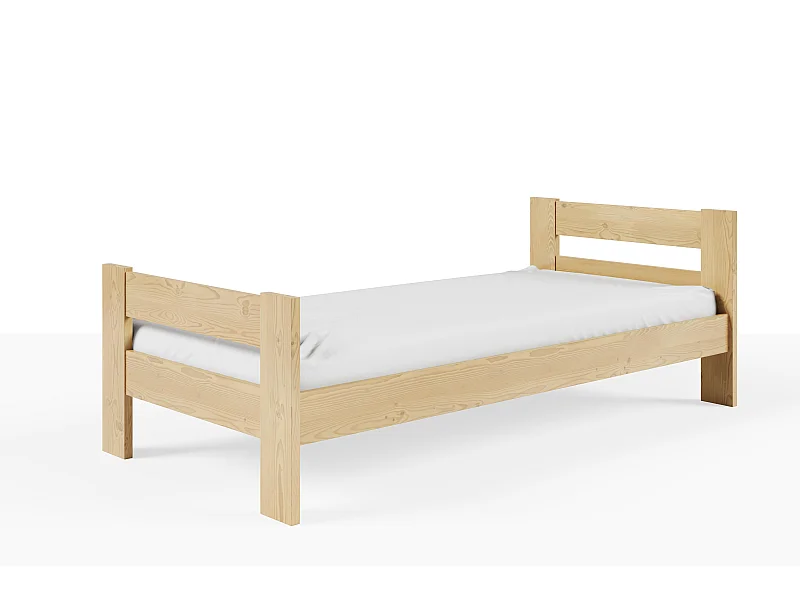 Letto singolo HUGO per bambini 99x204x71 (90x200 cm) Beige