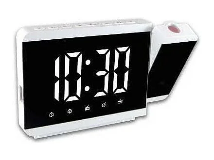 Radio-réveil projecteur design blanc