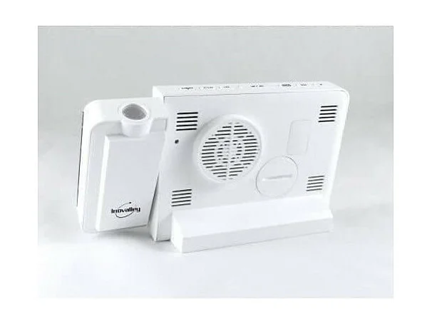 Radio-réveil projecteur design blanc