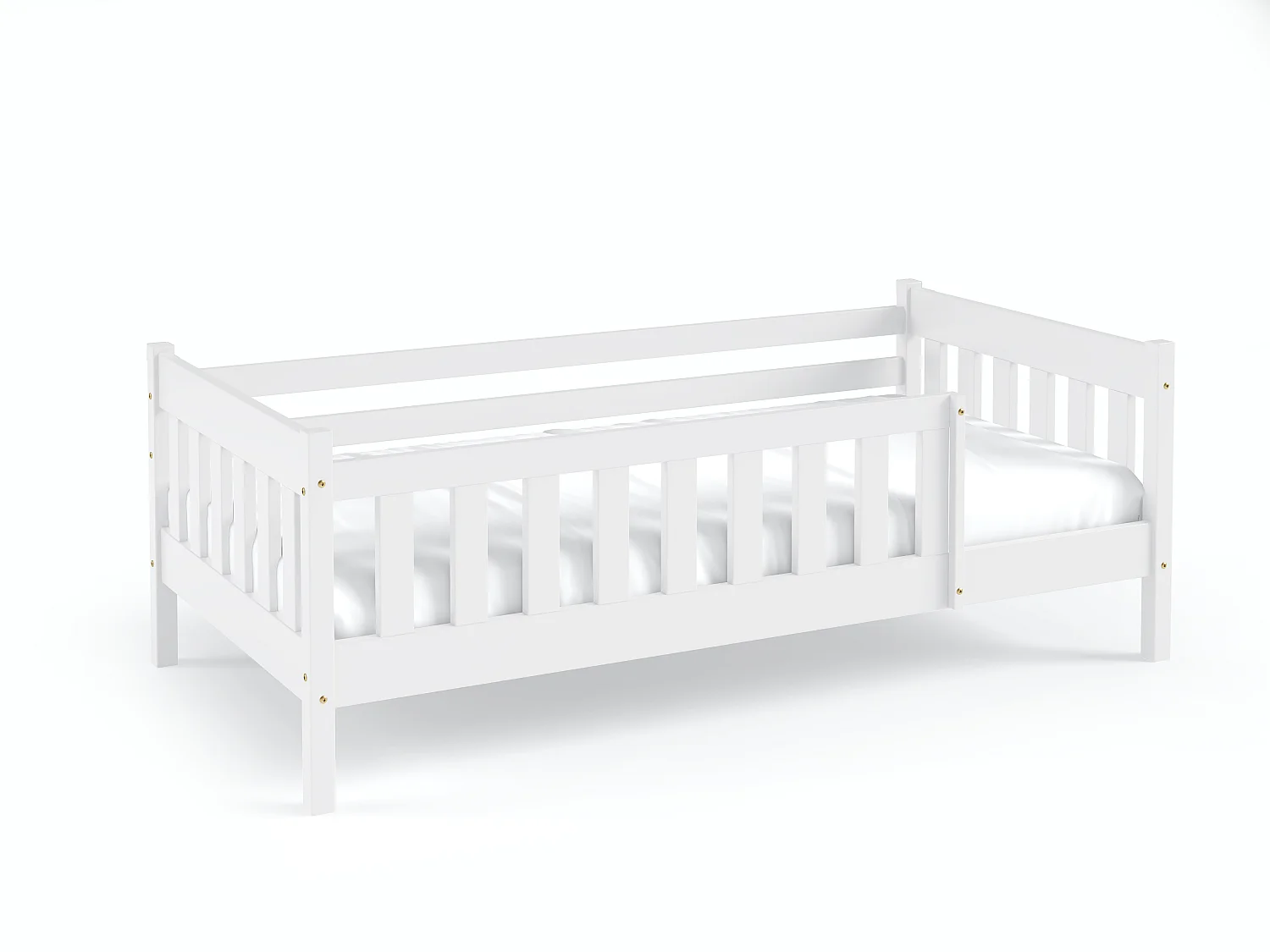 Kinder-Einzelbett NADIA 86x198x59 (80x190 Cm) Weiß