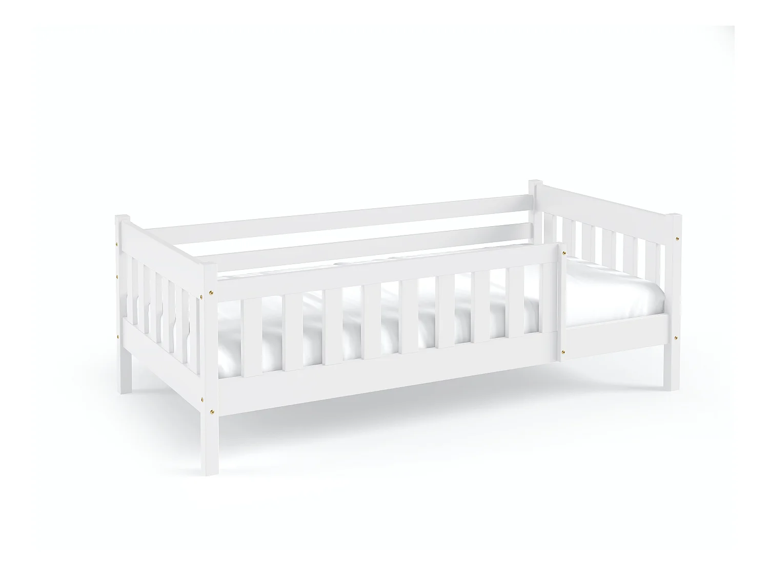 Lit simple enfant NADIA 86x198x59 (80x190 Cm) Blanc