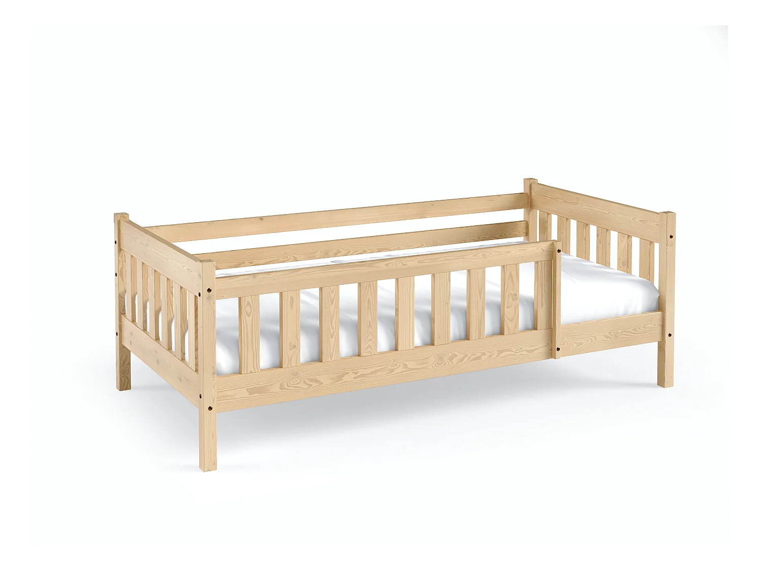 Lit simple enfant NADIA 86x198x59 (80x190 Cm) Beige