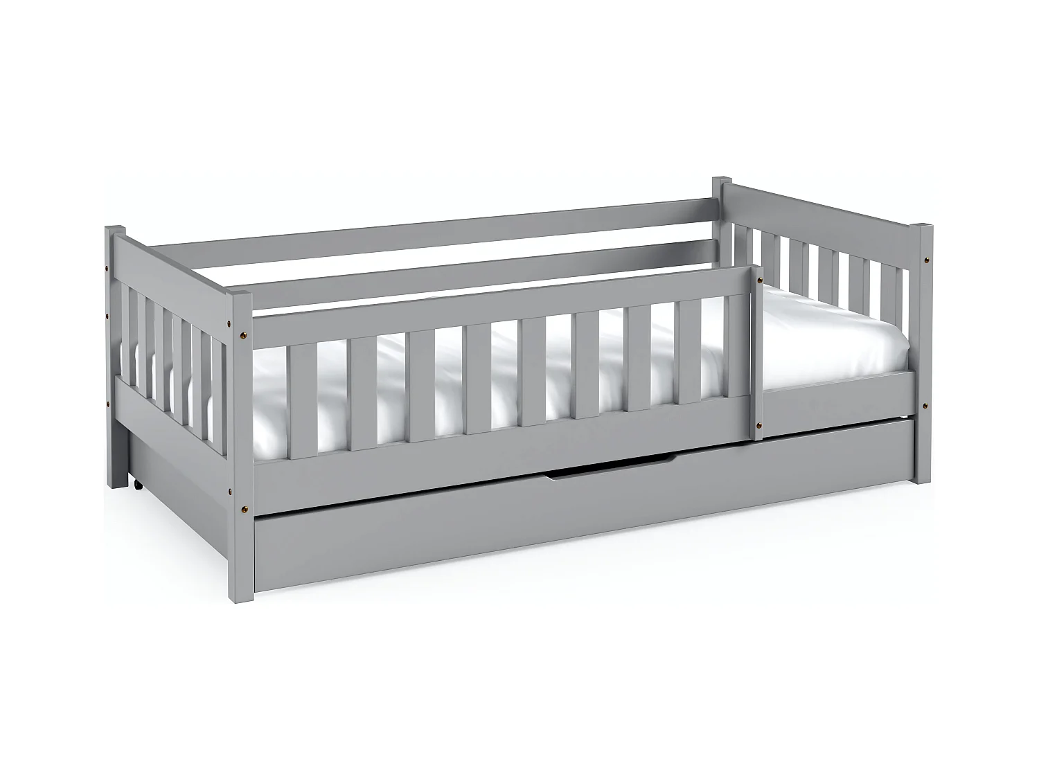 Lit simple enfant NADIA 86x168x59 (80x160 Cm) Gris
