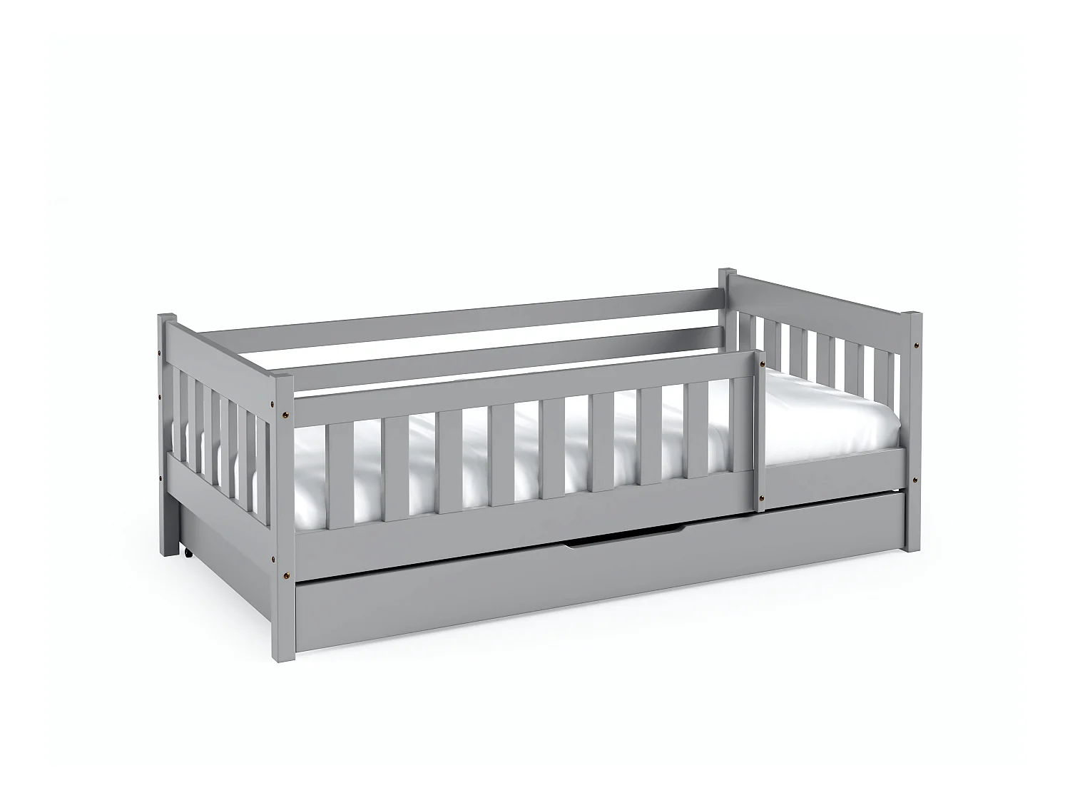Lit simple enfant NADIA 86x198x59 (80x190 Cm) Gris