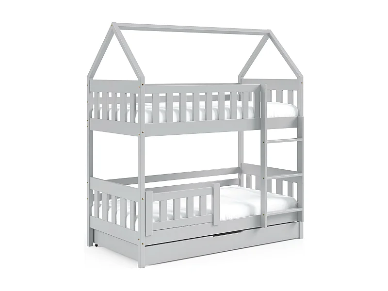 Hausbett ZUZIA 86x198x185 (80x190 cm) Grau