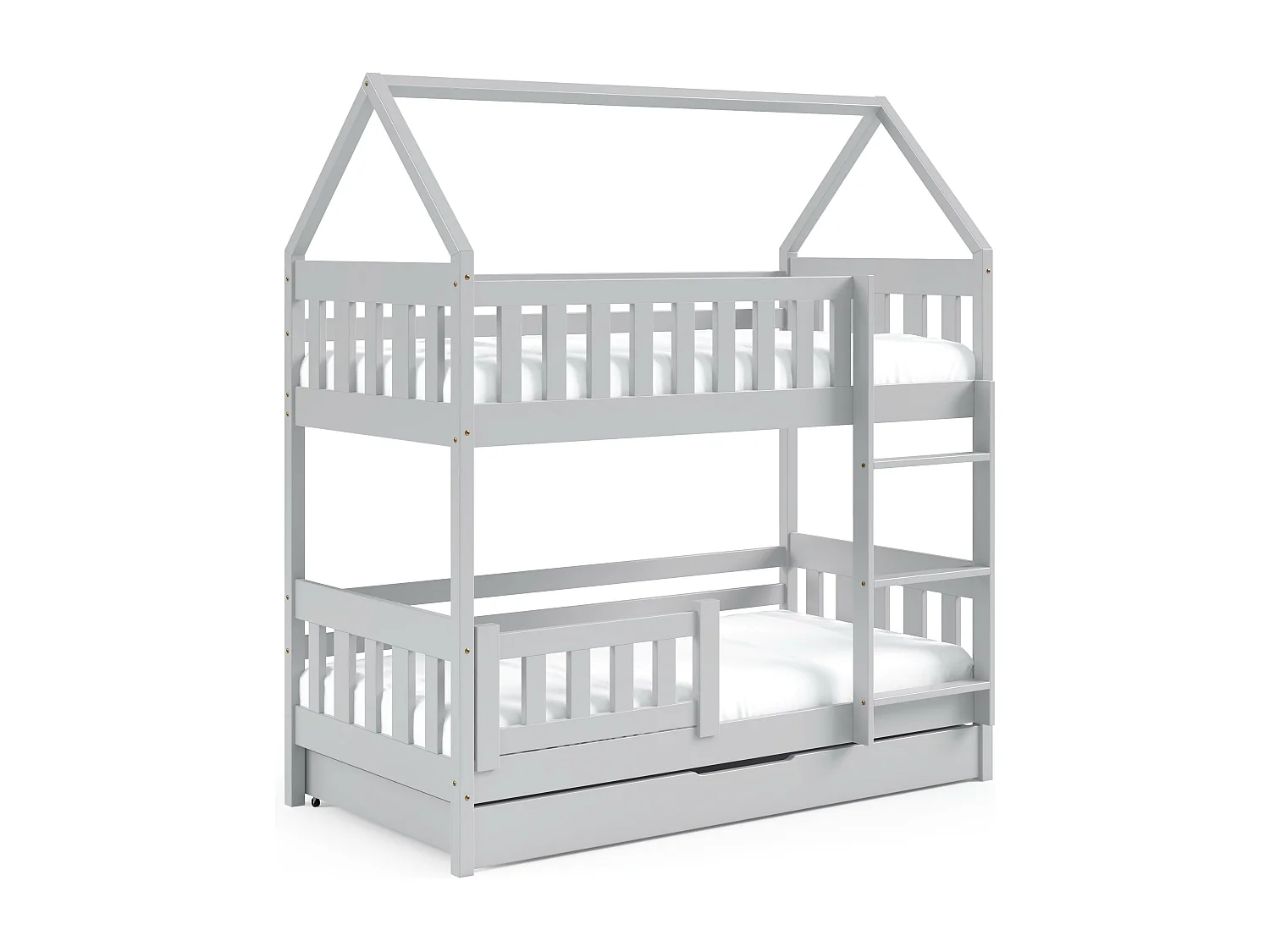 Hausbett ZUZIA 86x198x185 (80x190 cm) Grau