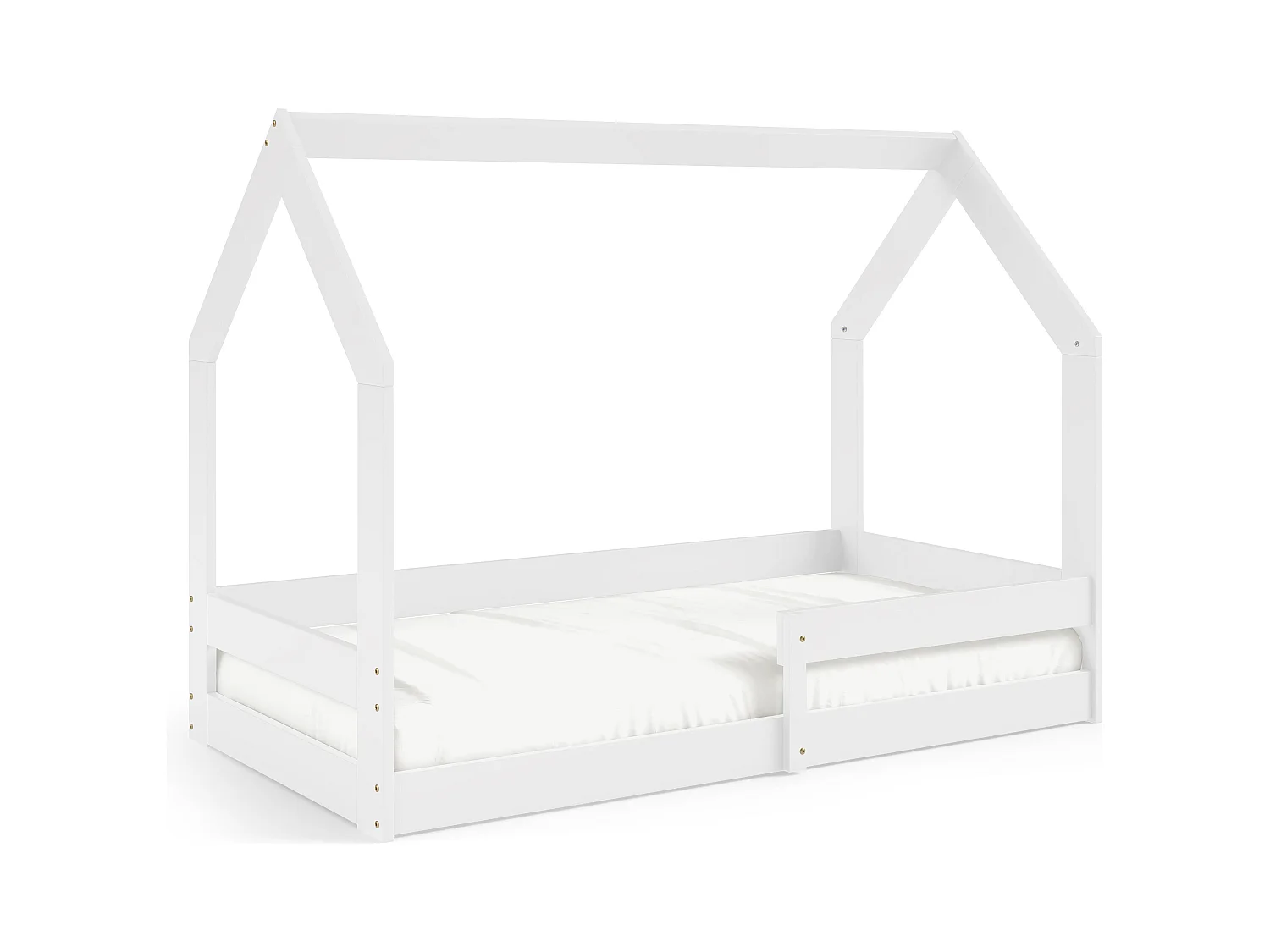 Lit cabane POLA 88x164x124 (80x160 Cm) Blanc