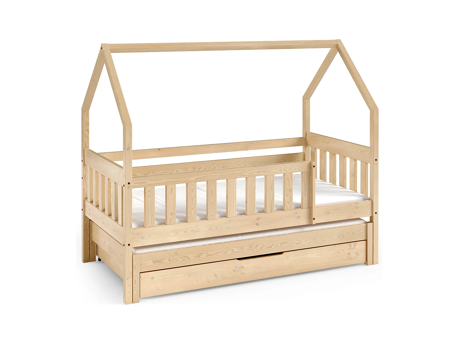 Lit cabane MAJA 86x168x139 (80x160 Cm) Beige
