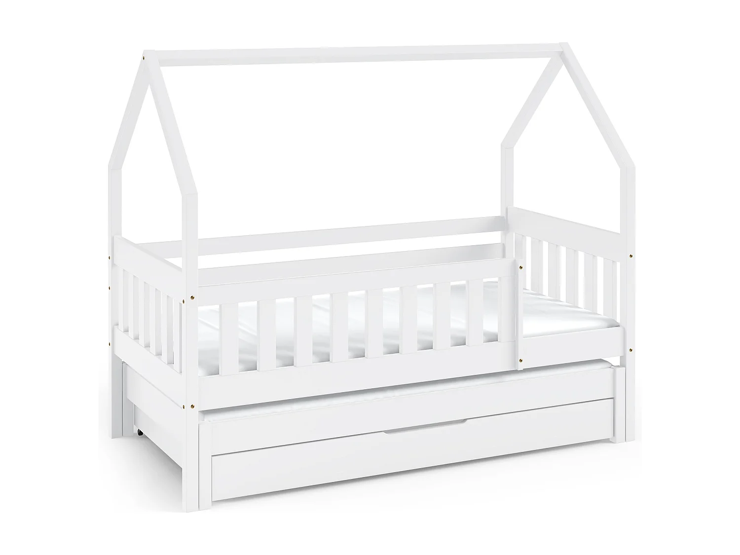 Lit cabane MAJA 86x168x139 (80x160 Cm) Blanc