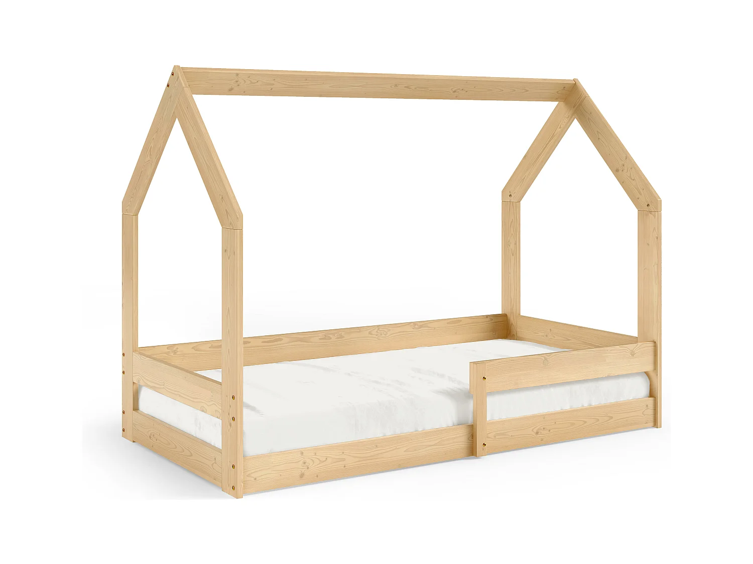Lit cabane POLA 88x164x124 (80x160 Cm) Beige