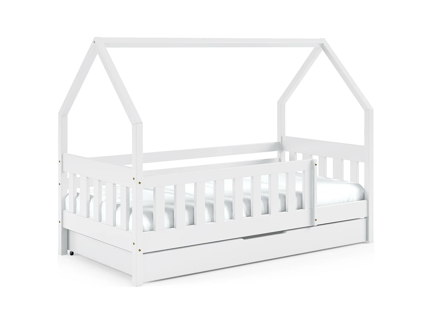 Huisbed LENA 86x168x125 (80x160 Cm) Wit