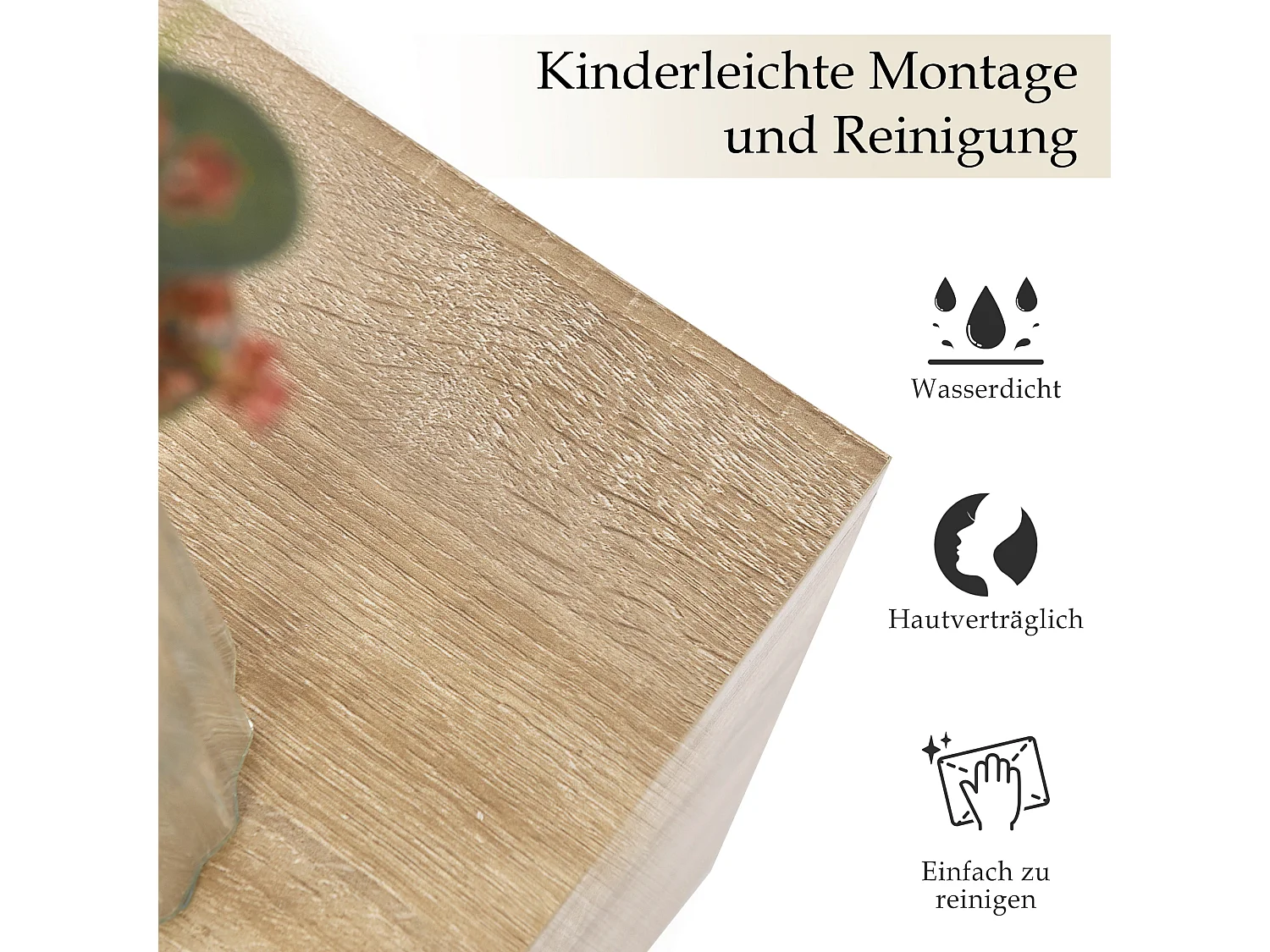 Cômoda com 3 gavetas, Madeira maciça + vime + aglomerado, Carvalho, Alt.79,5/L48,6/D48,5 cm