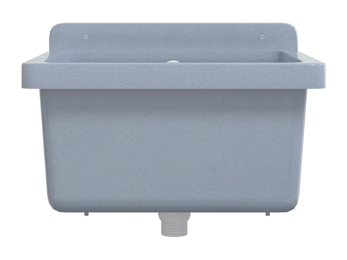Lavabo pour montage murale gris 40x40x24 cm résine FR472372