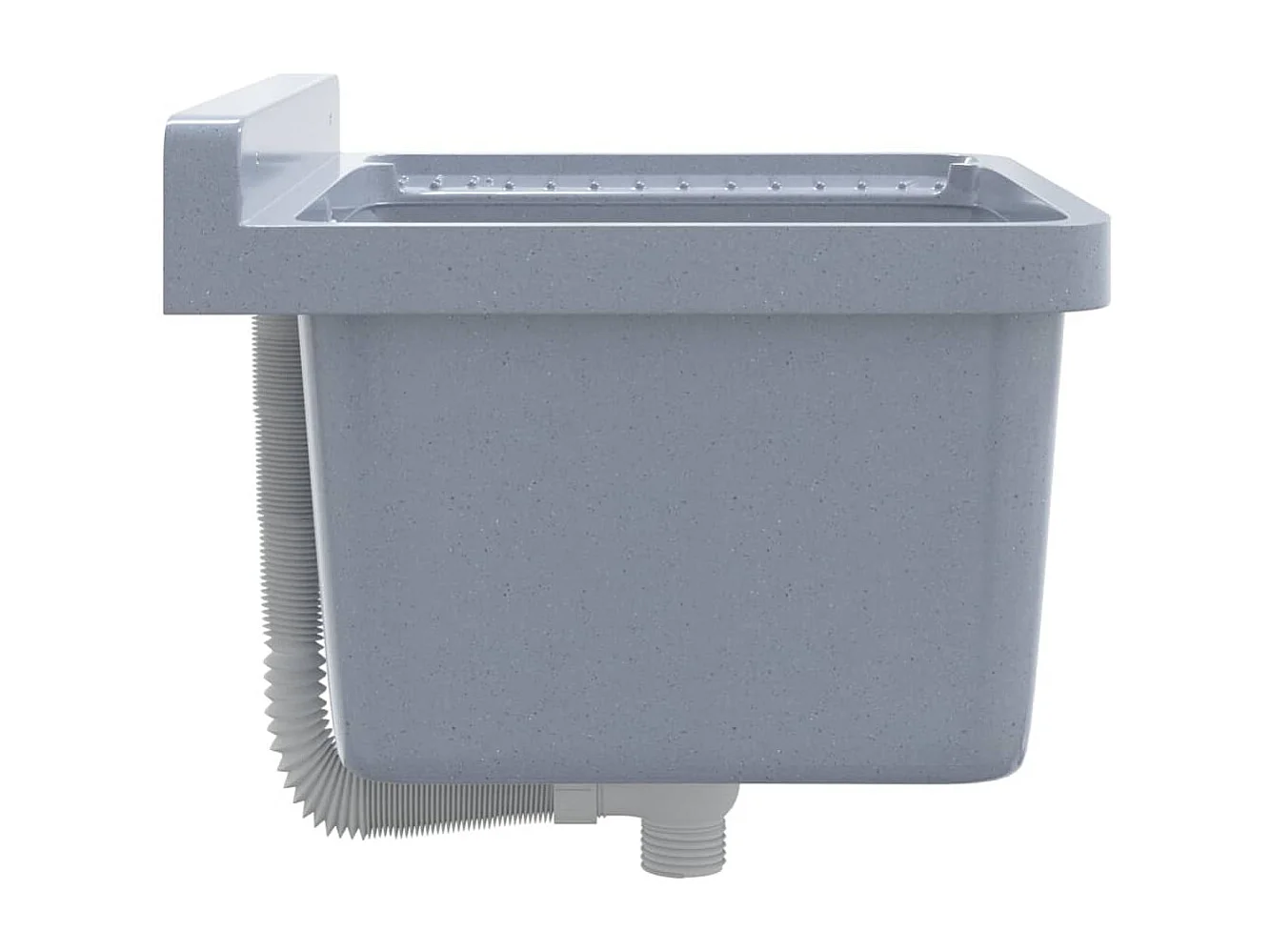 Fregadero lavabo de pared resina gris 50x35x24 cm ES237087