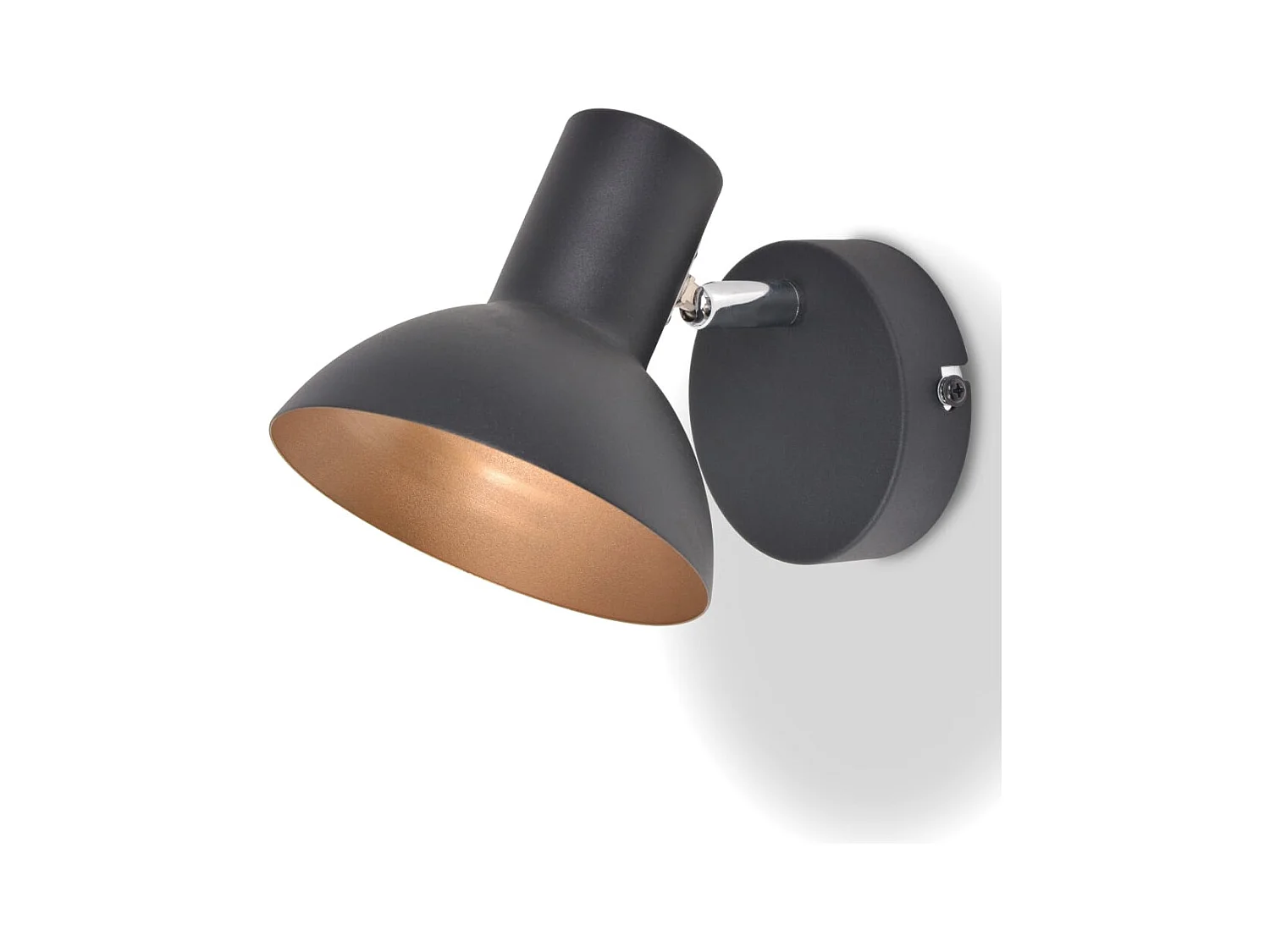 Lampe murale 2 pcs pour 2 ampoules E27 Noir et doré FR692126