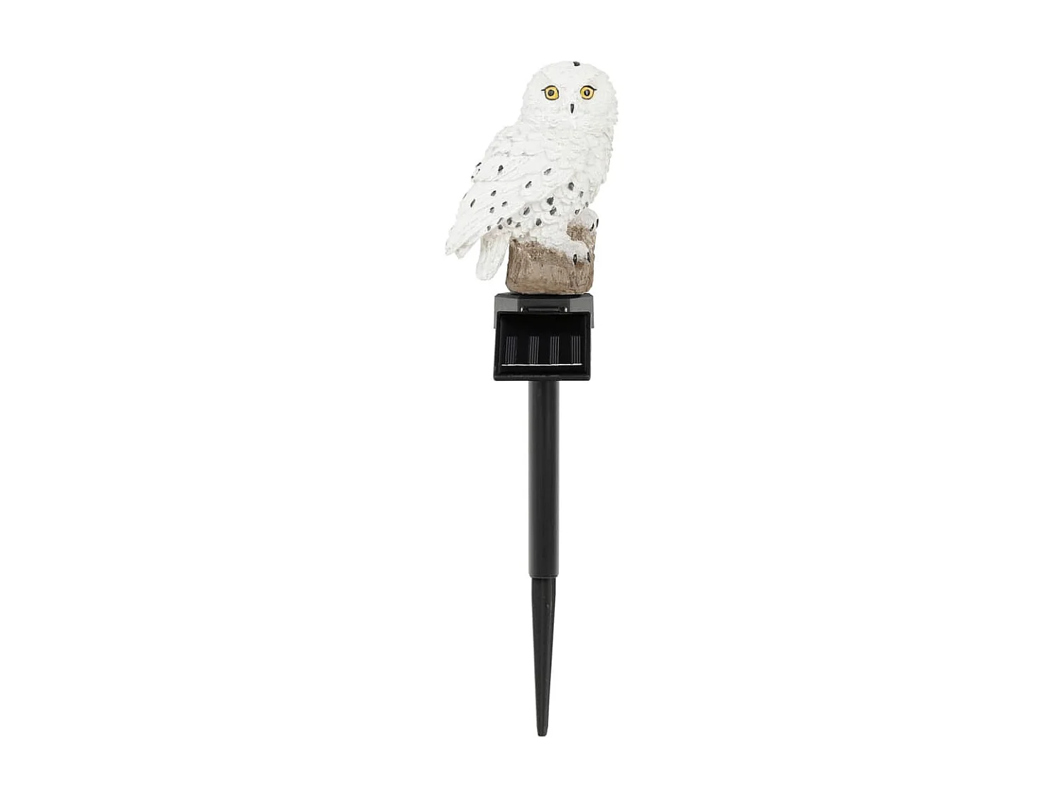 Lampe de jardin à LED solaire en forme de chouette Blanc FR567704