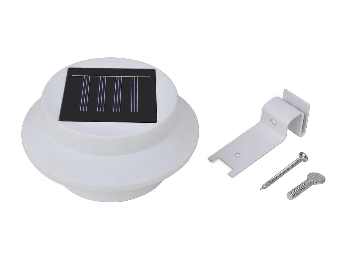Lámparas solares para valla exterior 12 uds LED negro ES874771