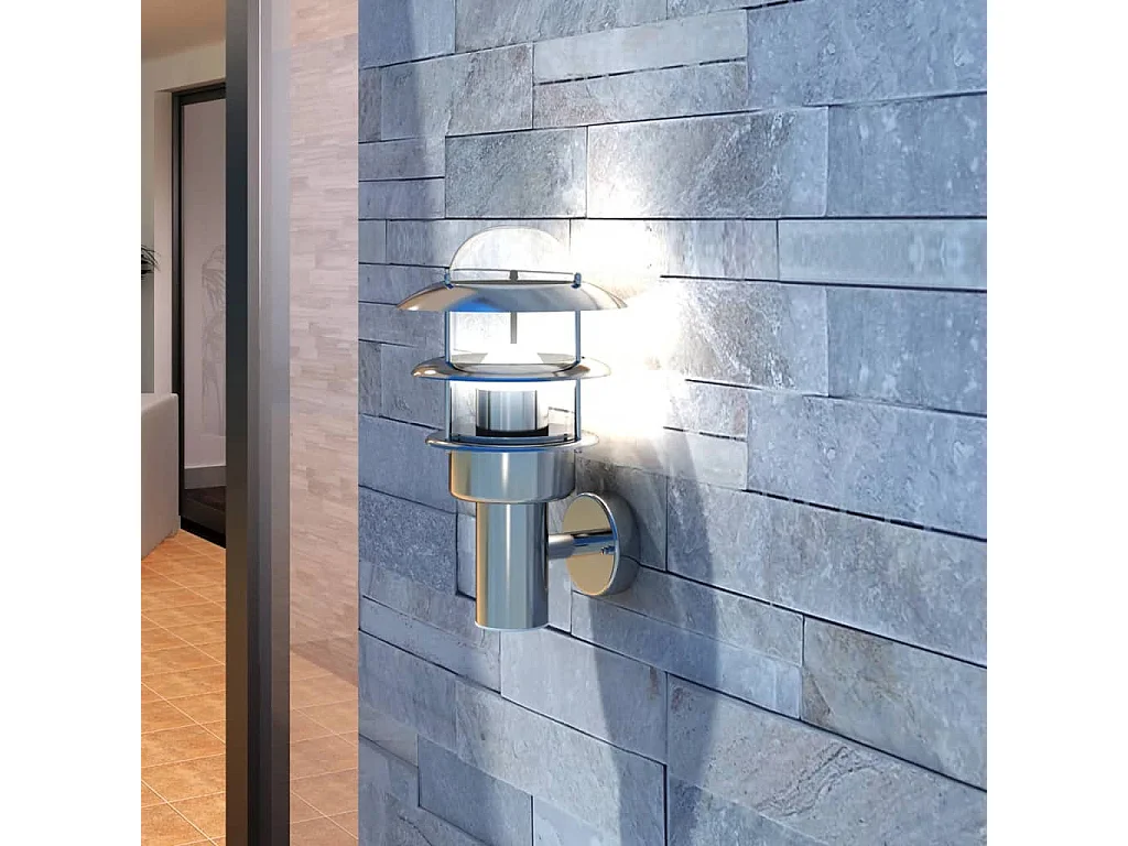 Lámpara de pared de exterior de acero inoxidable ES617394