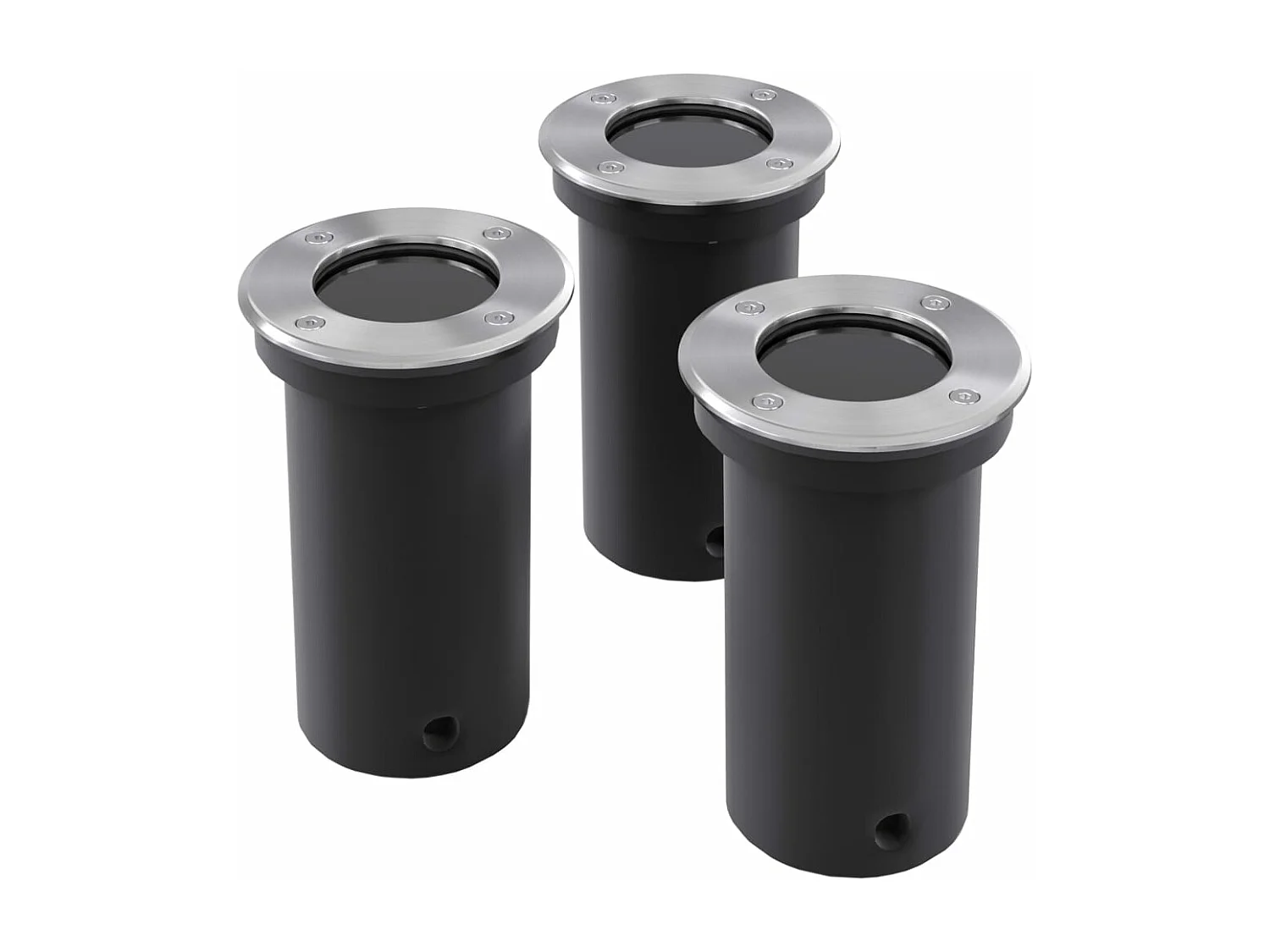 3 pcs Lampes encastrables au sol d'extérieur Rond FR742522