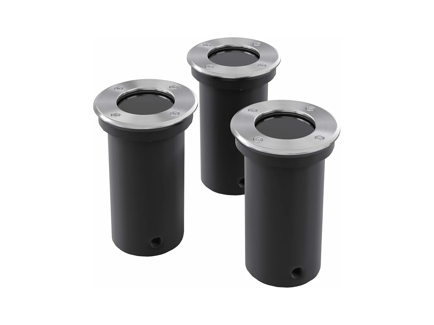 3 pcs Lampes encastrables au sol d'extérieur Rond FR742522
