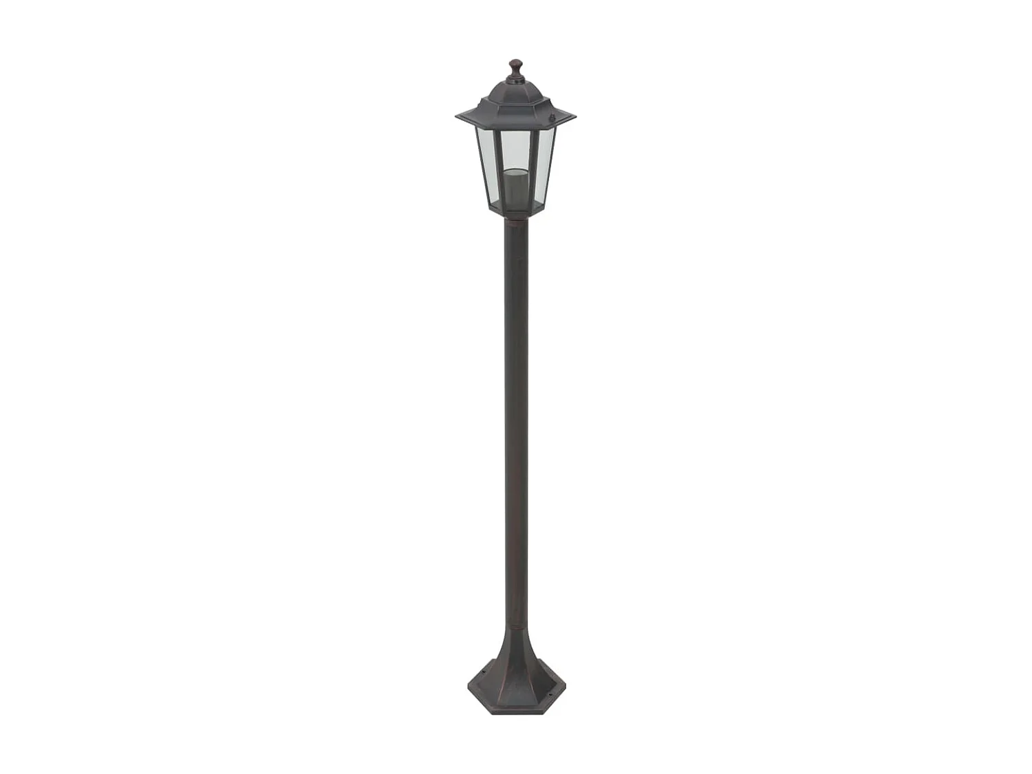Paalverlichting voor tuin E27 110 cm aluminium brons 6 st BE778934