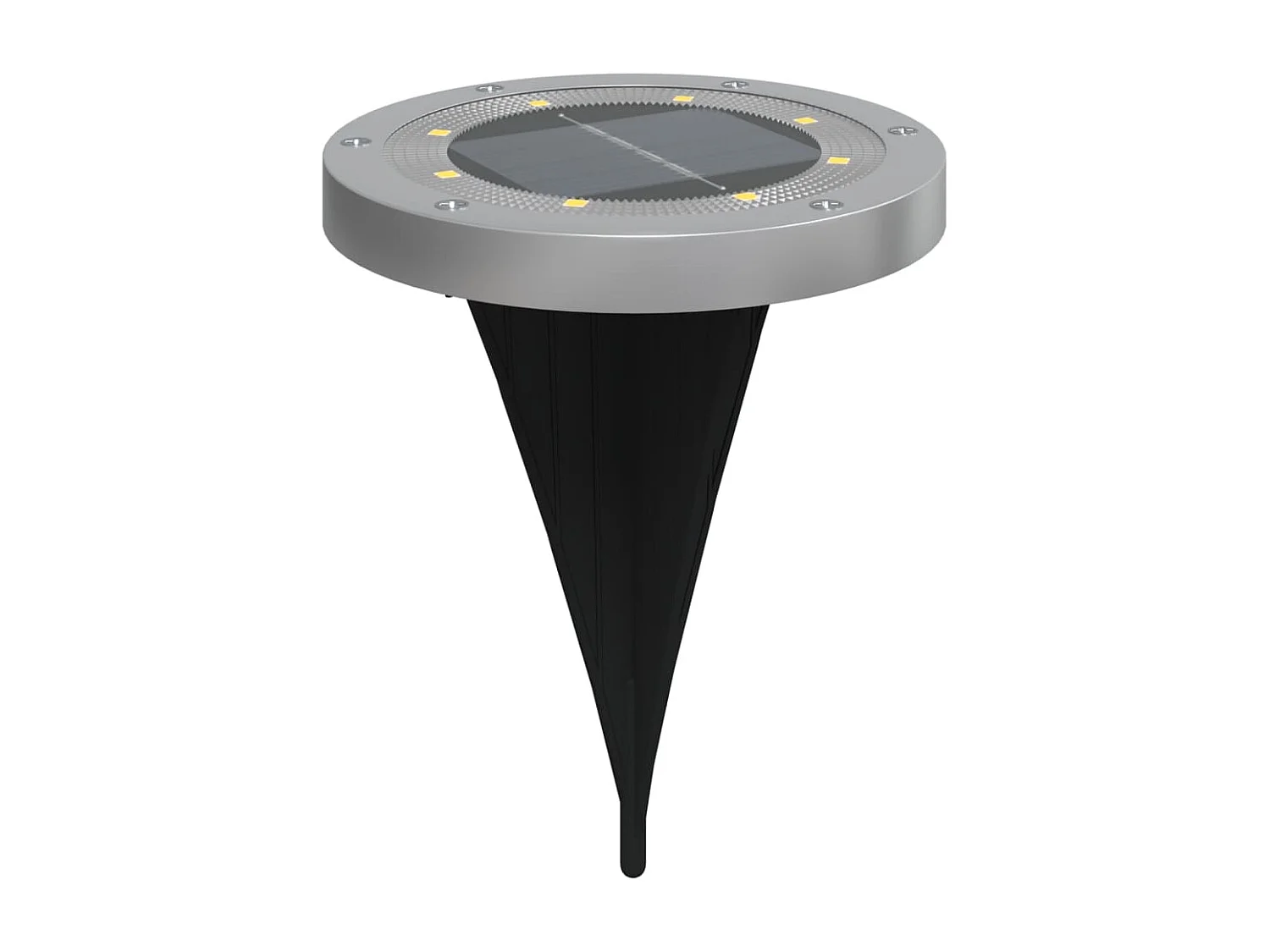 Luces solares suelo jardín con pico tierra blanco cálido 12 uds ES197422