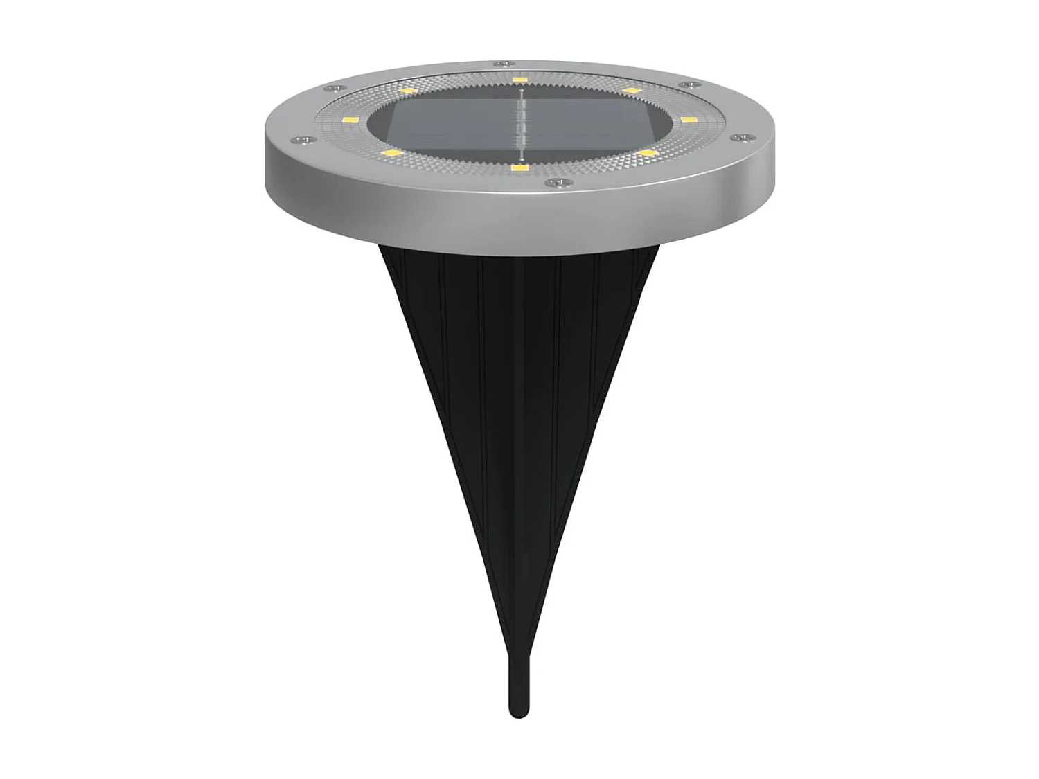 Luces solares suelo jardín con pico tierra blanco cálido 12 uds ES197422