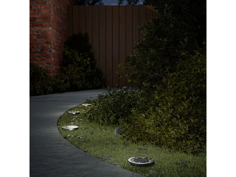 Lampes solaires de sol et piquets de sol extérieur 12 pcs FR341453