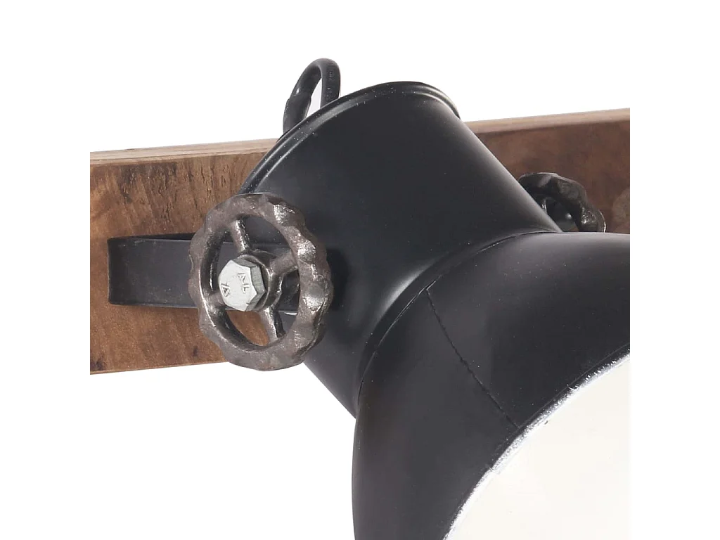 Wandlamp industrieel E27 90x25 cm zwart BE357712