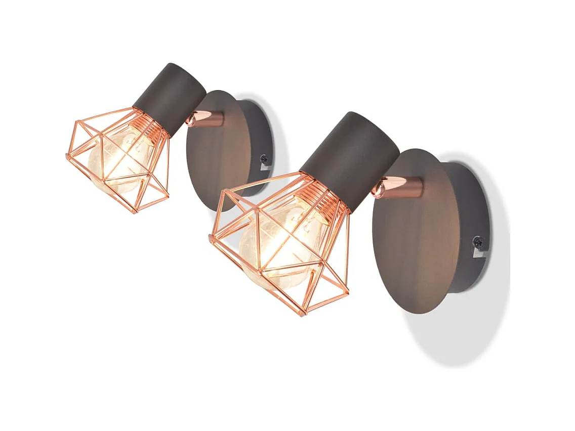 Lampe murale avec 2 ampoules LED à incandescence 2 pcs 8 W FR206879