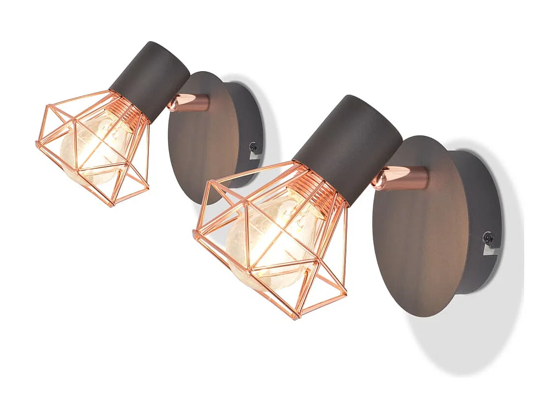 Lámparas de pared con 2 bombillas LED de filamento 2 uds 8 W ES531744