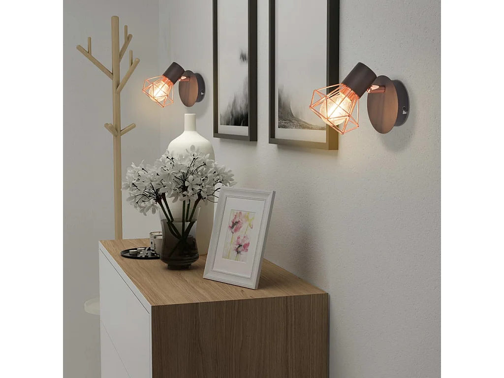 Lámparas de pared con 2 bombillas LED de filamento 2 uds 8 W ES531744