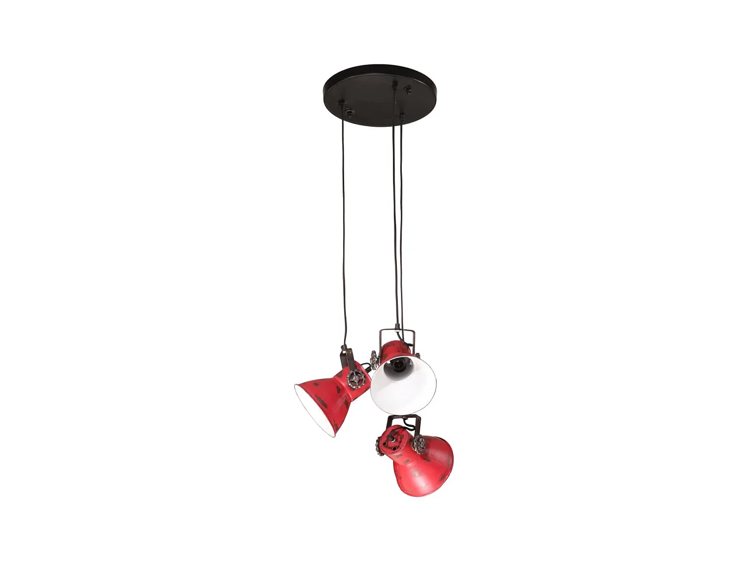 Lampe suspendue 25 W rouge délavé 30x30x100 cm E27 FR146344