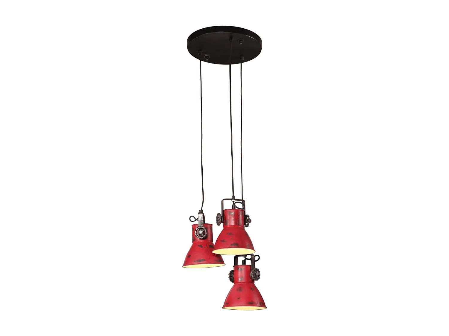 Lampe suspendue 25 W rouge délavé 30x30x100 cm E27 FR146344
