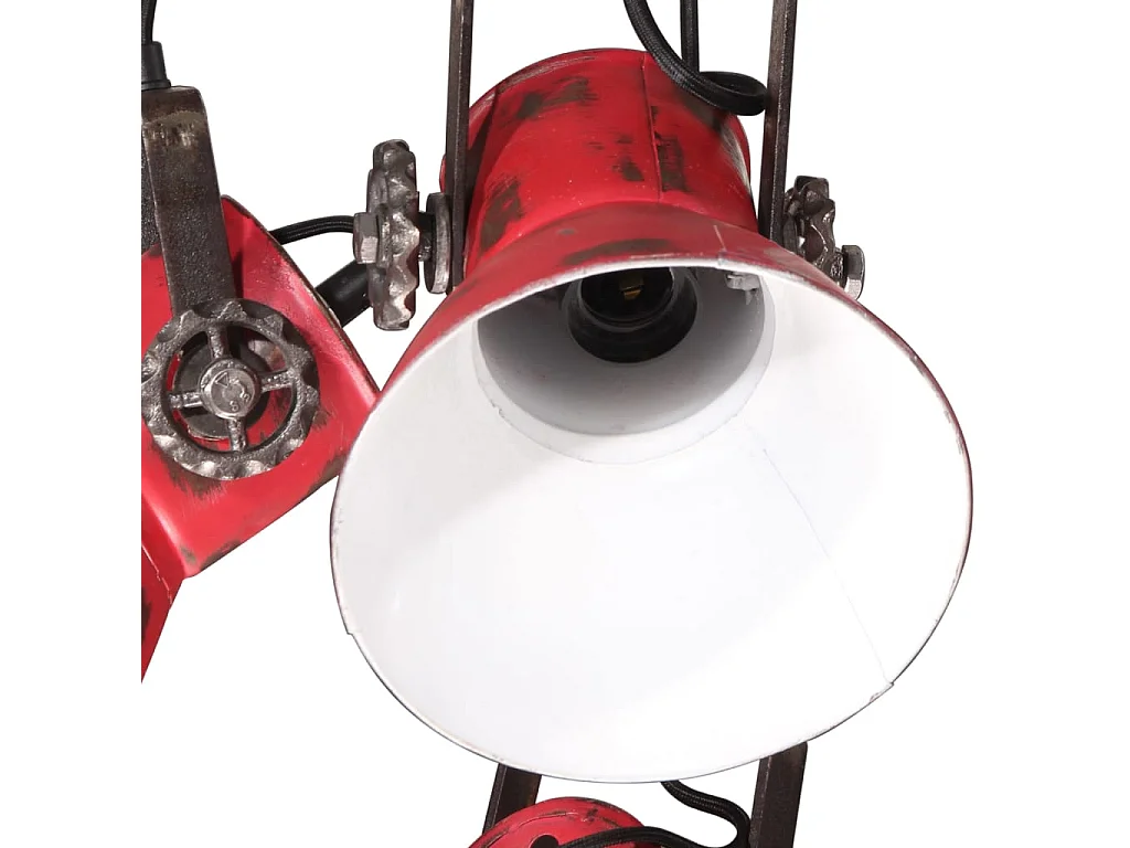 Lampe suspendue 25 W rouge délavé 30x30x100 cm E27 FR146344