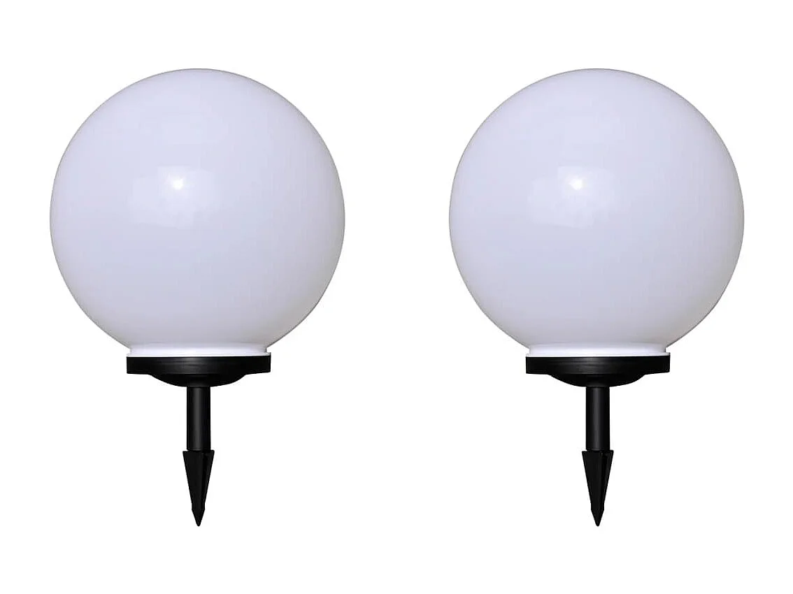2 pcs Lampes d'allée d'extérieur à LED 40 cm et piquet au sol FR174709
