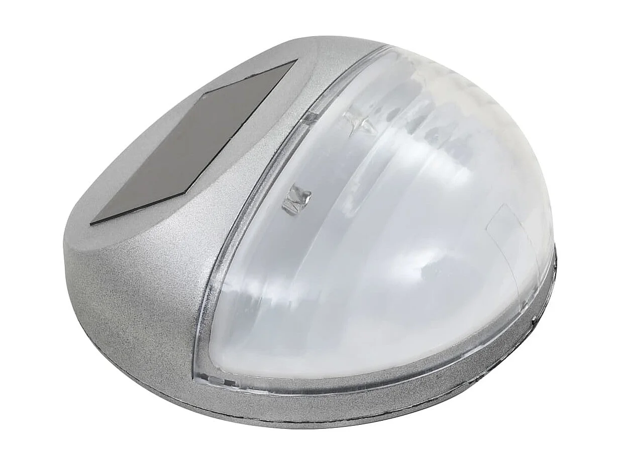 Lampes solaires murales à LED d'extérieur 24 pcs Rond Argenté FR793555