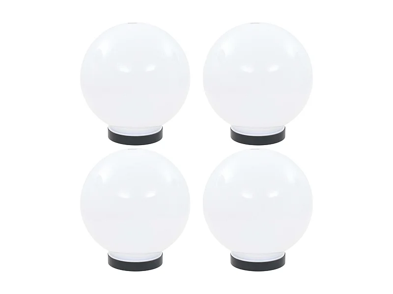 Candeeiros esféricos LED 4 pcs 20 cm PMMA PT185318