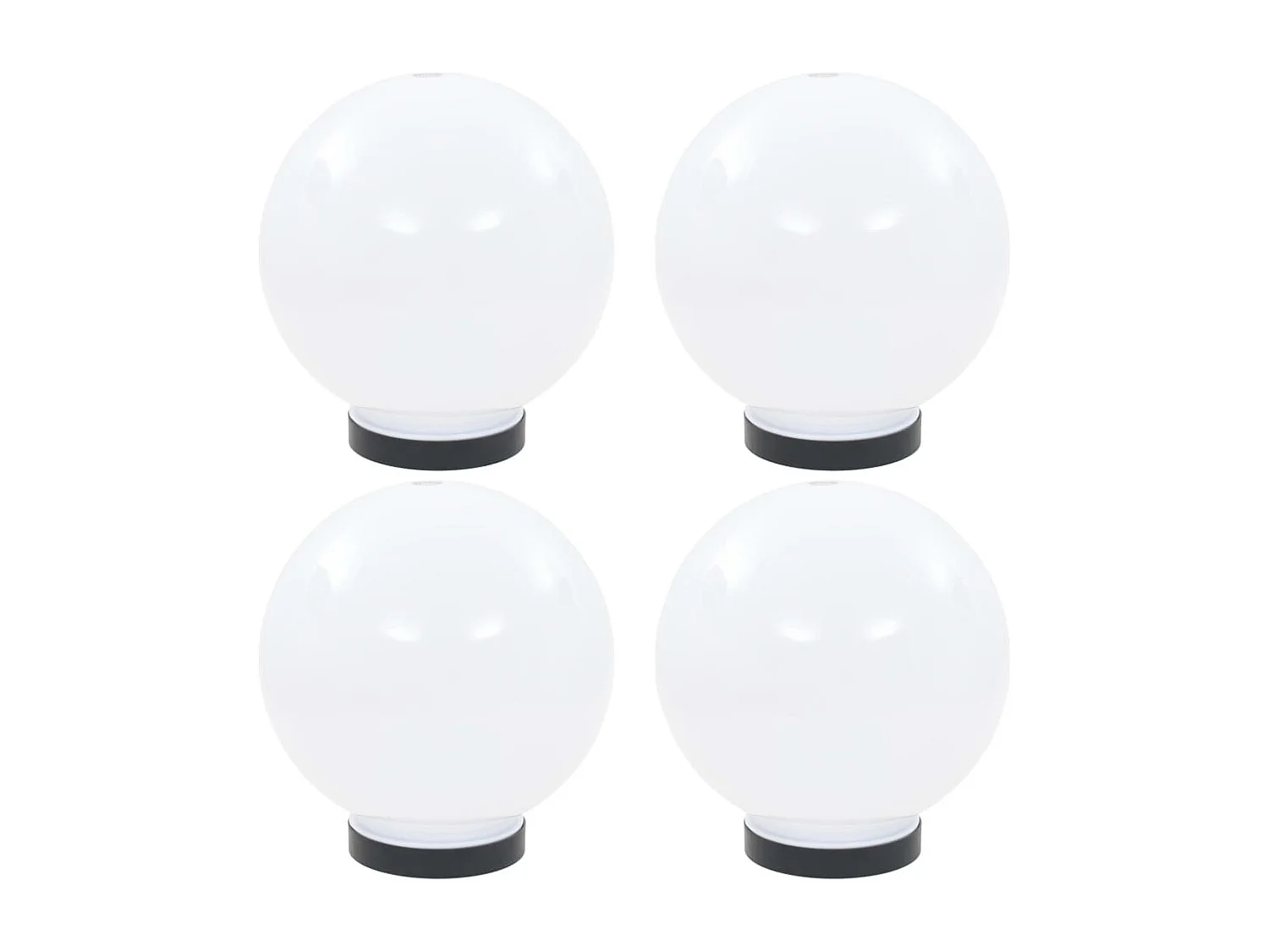 Lampes à LED sous forme de boule 4 pcs Sphérique 20 cm PMMA FR133630