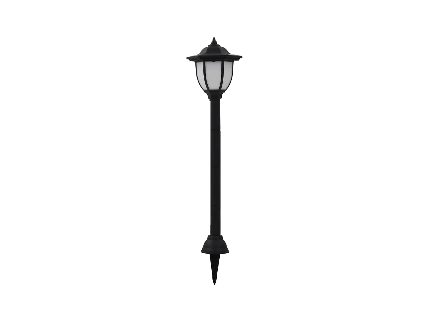 Lampe solaire à LED d'extérieur 3 pcs Noir FR171178