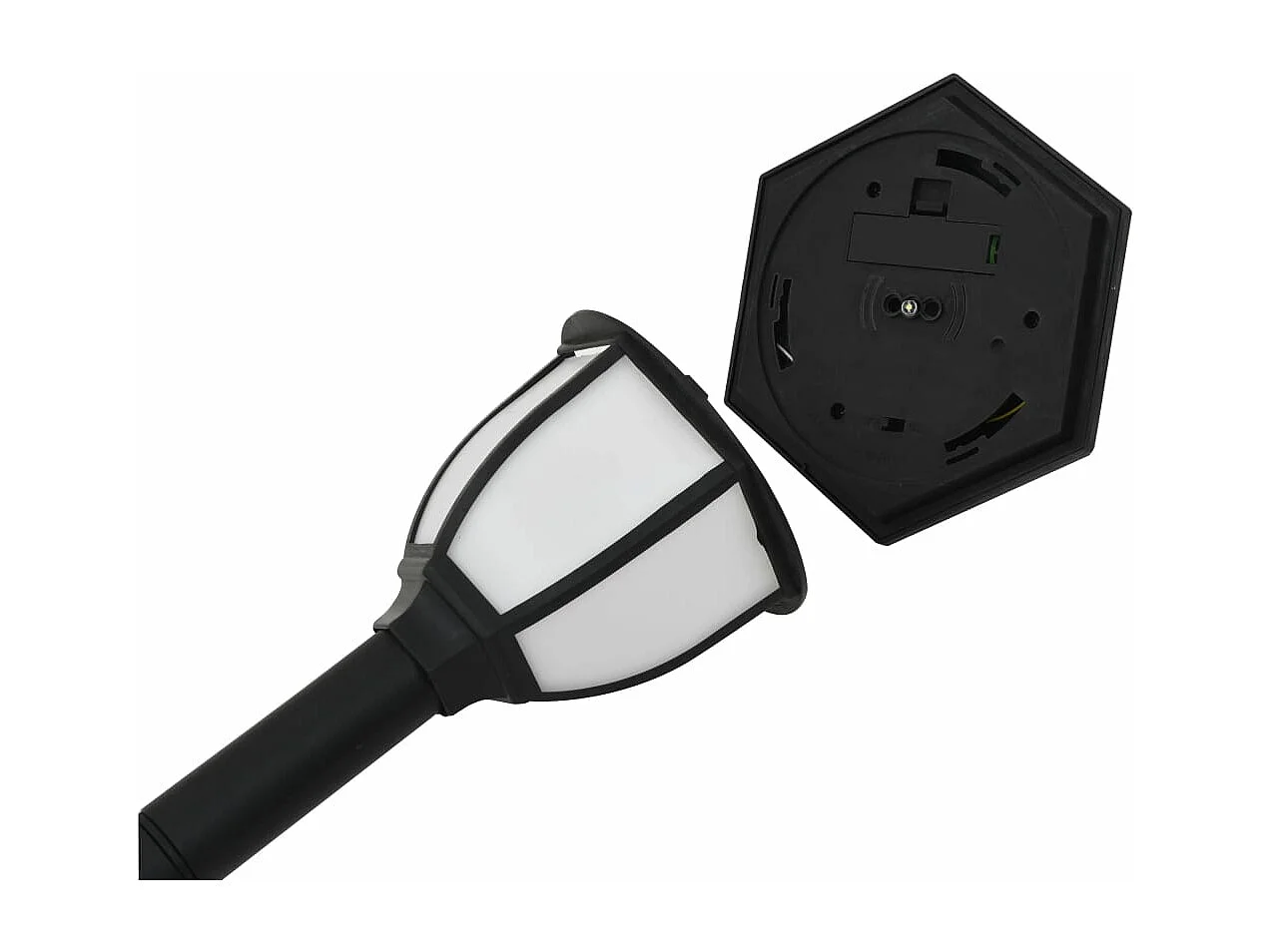 Lámparas solares LED exterior 3 uds negro ES599179