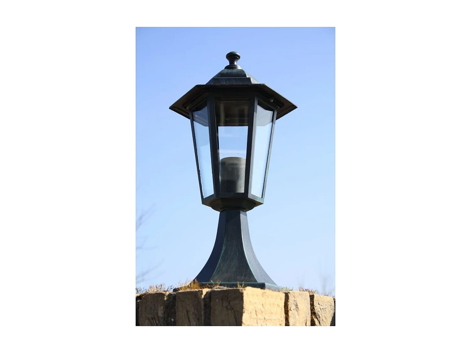 Lámpara de jardín aluminio verde/negro ES860615