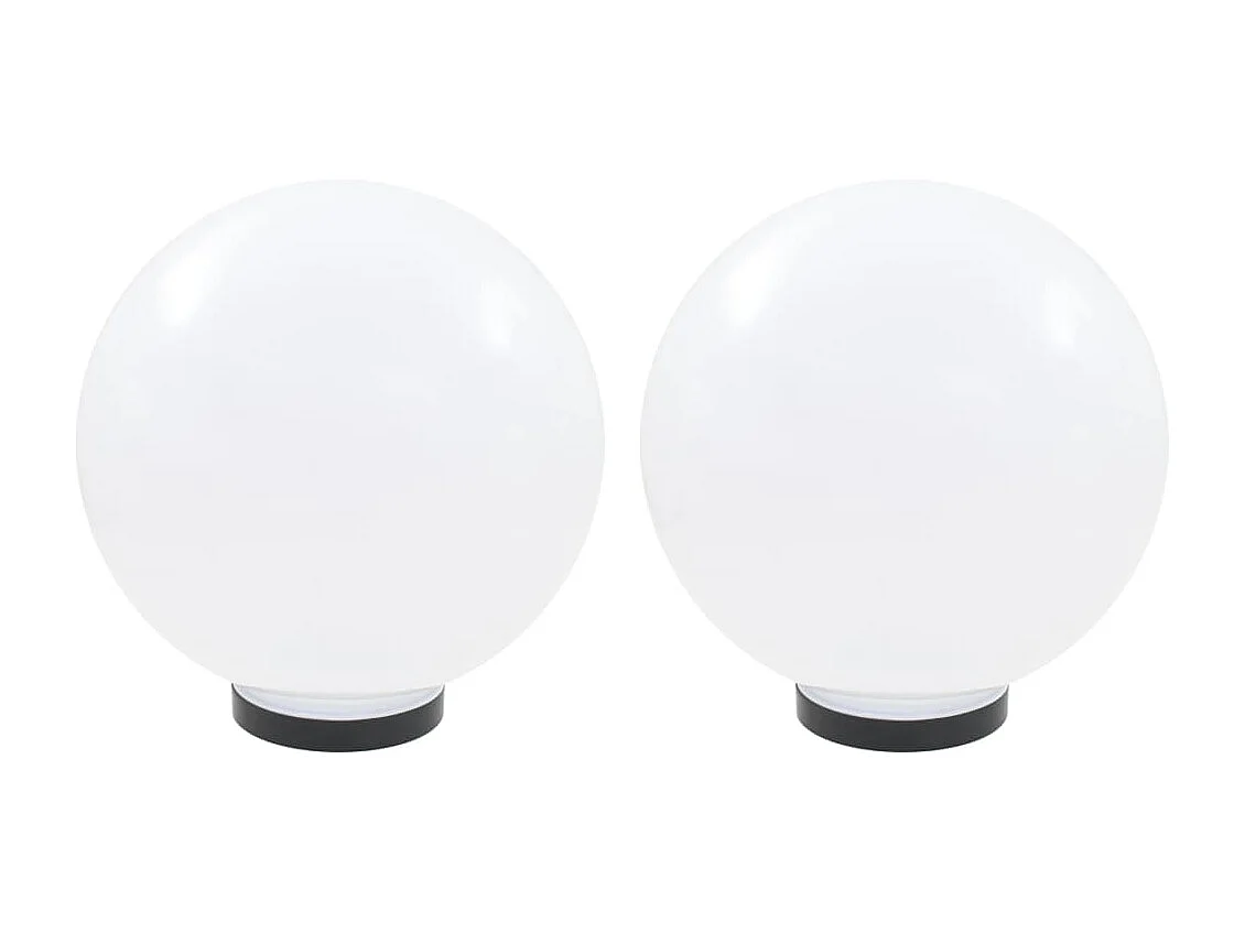 Juego de lámparas de bola LED 2 piezas esféricas 30 cm PMMA ES887470