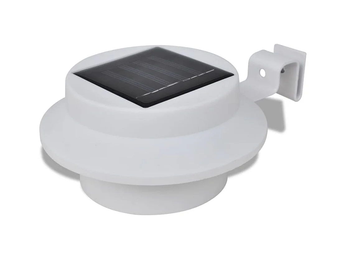 Lampes solaires 6 pcs pour clôture gouttière Blanc FR265336