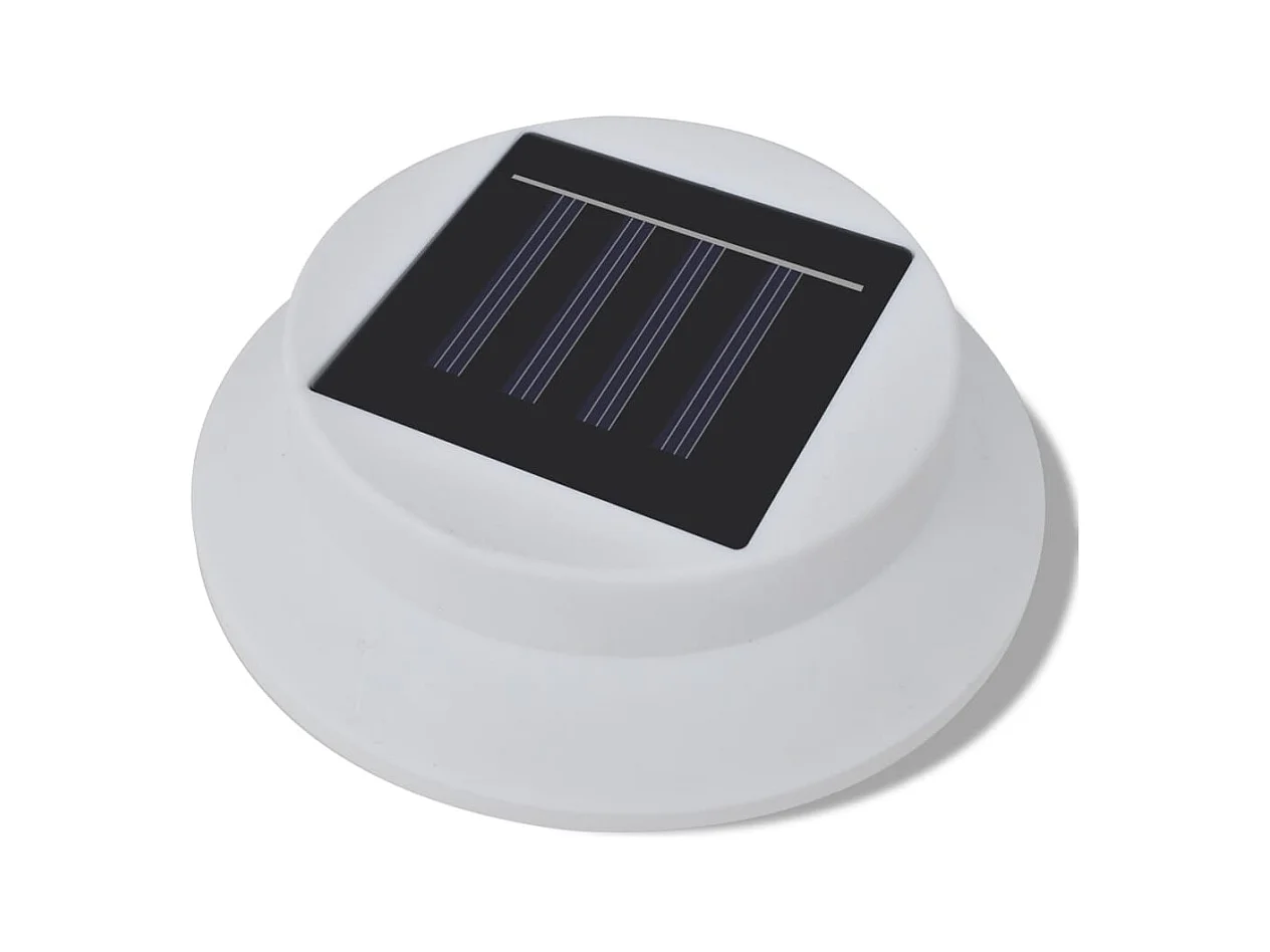 Foco solar blanco para vallas de jardín, 6 unidades ES698927