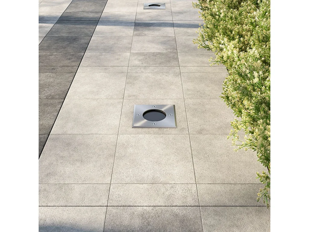 Lampes encastrées au sol d'extérieur 3 pcs Carré FR665719