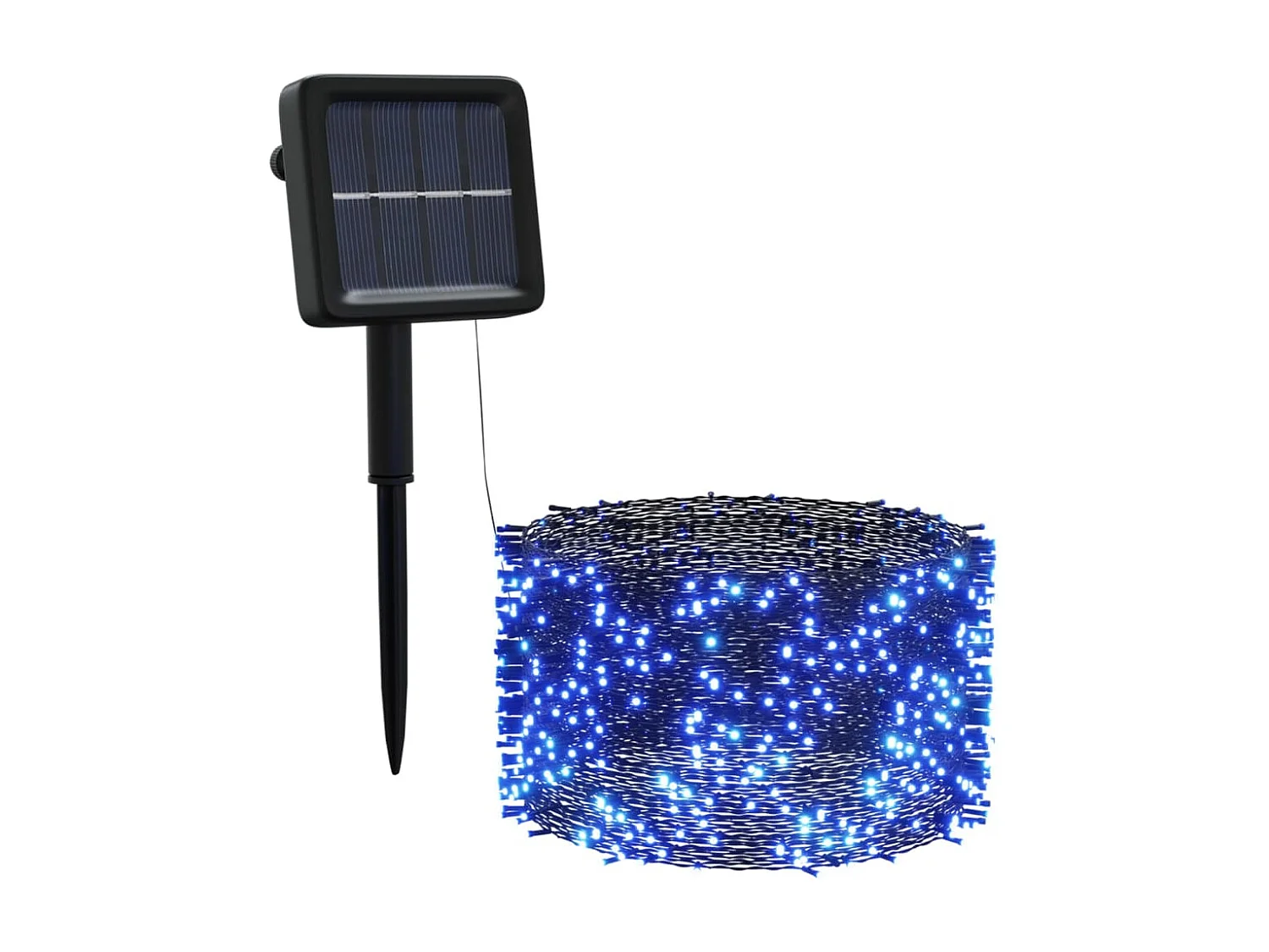 Luzes solares 5pcs 5x200 LEDs p/ interior/exterior azuis PT950915