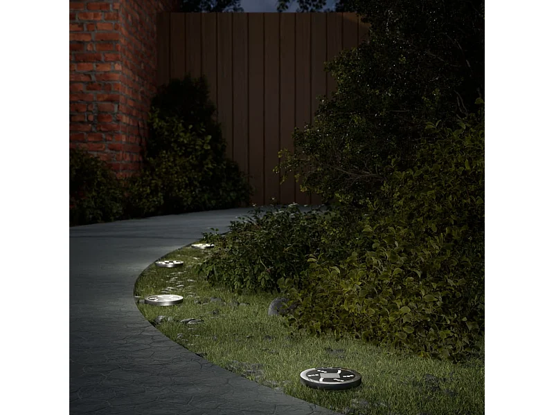 Lampes solaires de sol et piquets de sol extérieur 12 pcs FR850115